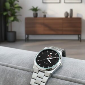 Black Classic Analog Wristwatch