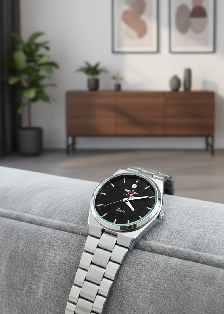 Black Classic Analog Wristwatch