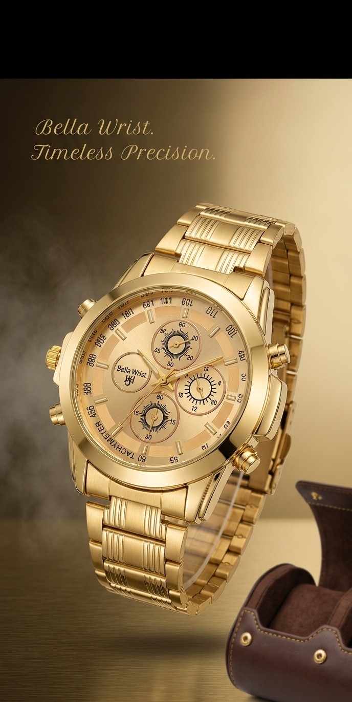 Golden Classic Steel Chronograph Watch