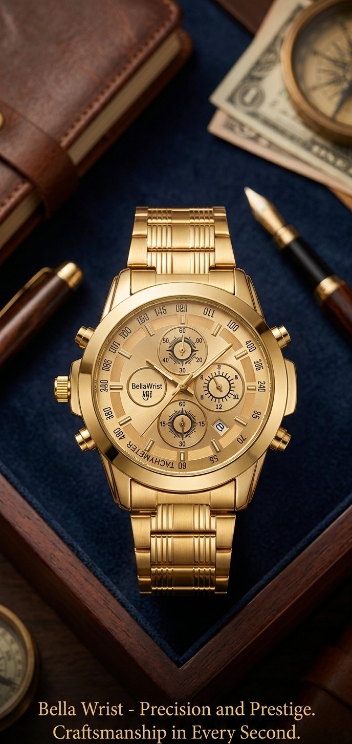 Golden Classic Steel Chronograph Watch