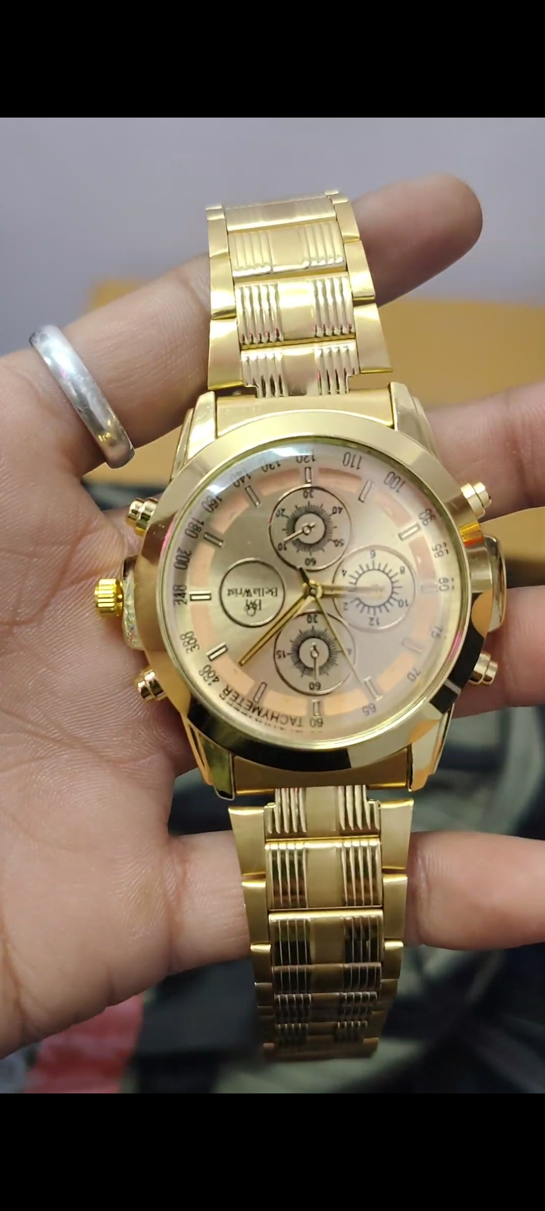 Golden Classic Steel Chronograph Watch