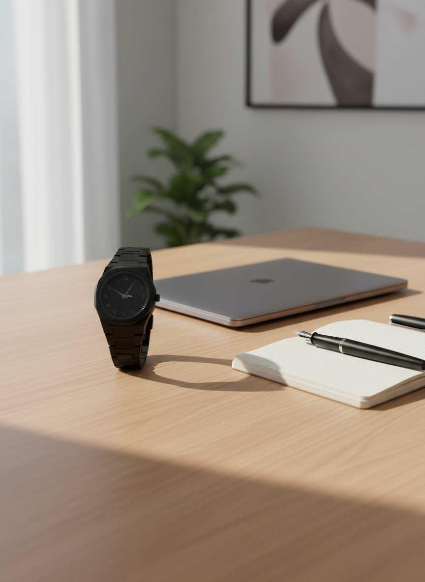 Black Arabic Style Watch