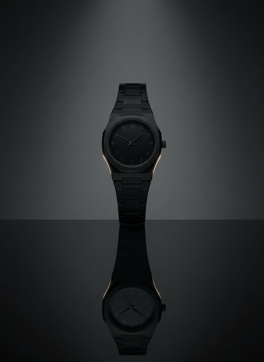 Black Arabic Style Watch