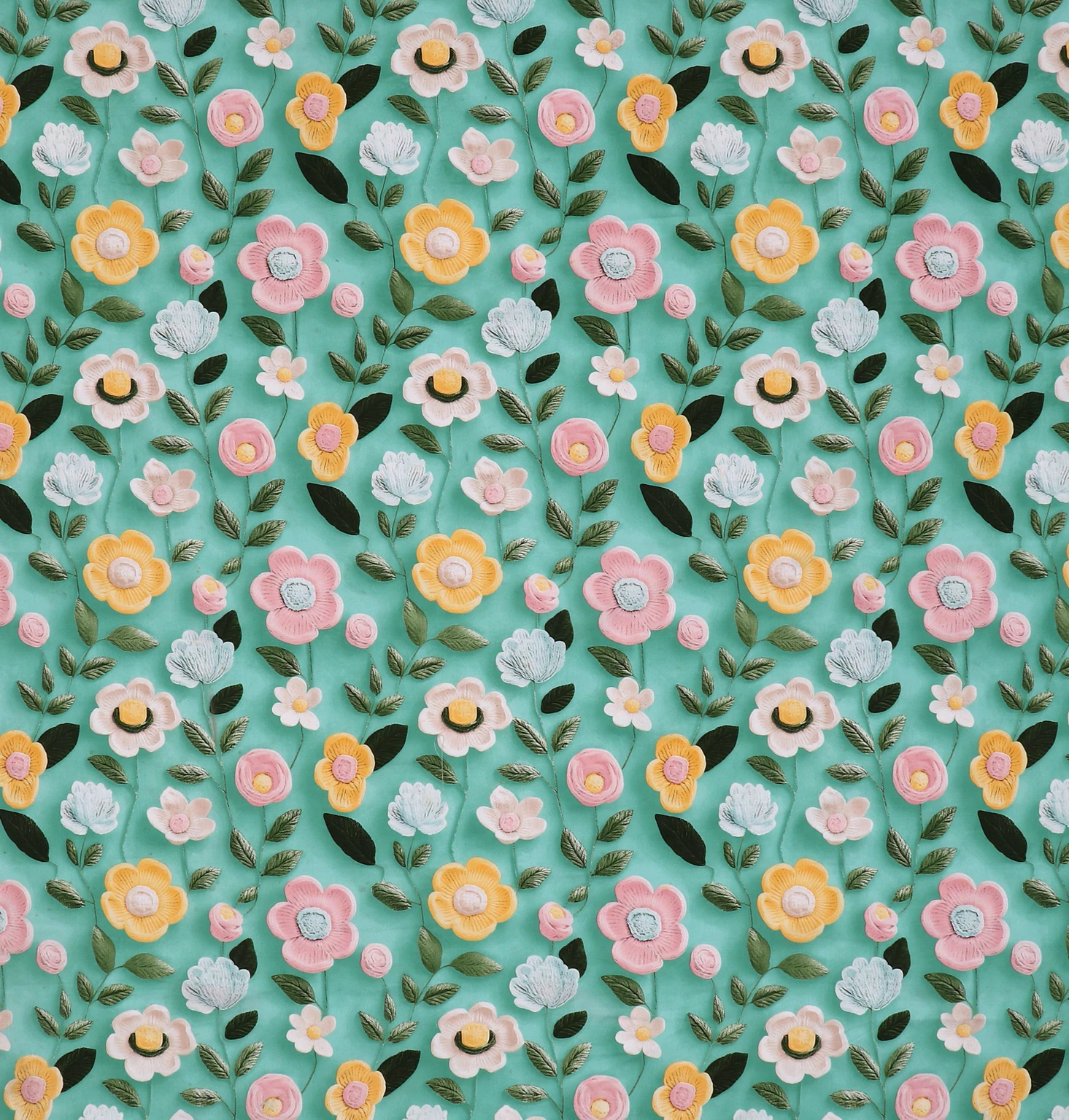 Sky Rose Cotton King Fitted (Elastic) 7D Digital 1 Bedsheet with 2 Pillow Covers