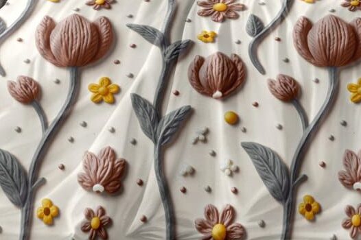 Premium Brown Lotus Cotton King Fitted (Elastic) 7D Digital 1 Bedsheet with 2 Pillow Covers